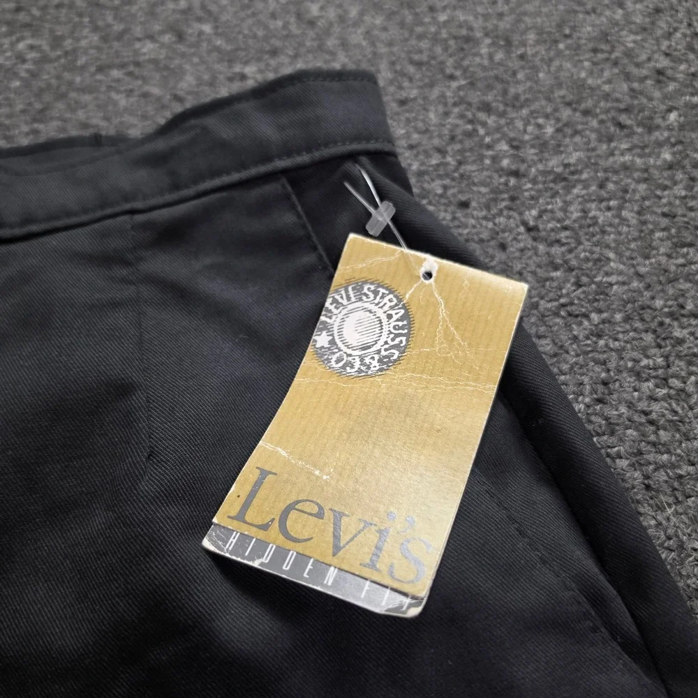 Vintage Levis Sportswear Trousers Mens 22W/36 Black Sport Hidden Fit USA Made
